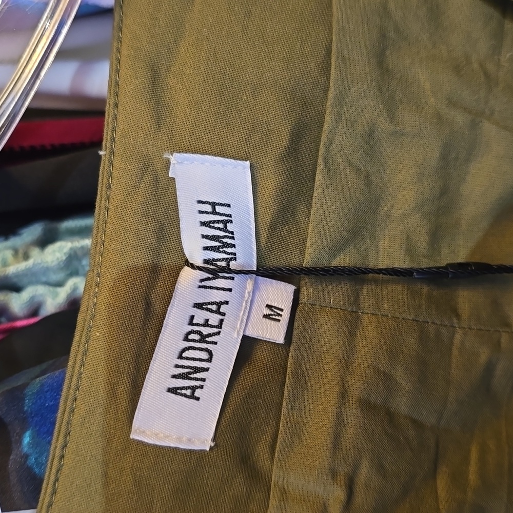 ANDREA IYAMAH NIA CULOTTE olive jumpsuit - Picture 4 of 8